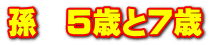 孫　５歳と７歳