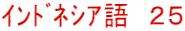 ｲﾝﾄﾞﾈｼｱ語　２５