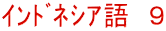 ｲﾝﾄﾞﾈｼｱ語　９