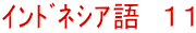 ｲﾝﾄﾞﾈｼｱ語　１１