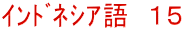 ｲﾝﾄﾞﾈｼｱ語　１５