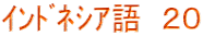 ｲﾝﾄﾞﾈｼｱ語　２０