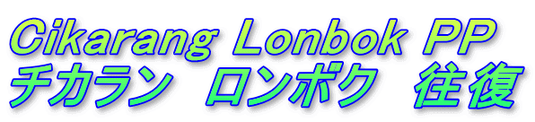 Cikarang Lonbok PP チカラン　ロンボク　往復